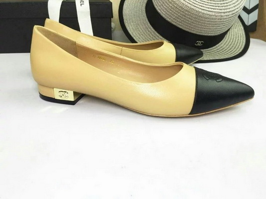 CHANEL Shallow mouth flat shoes Women--047